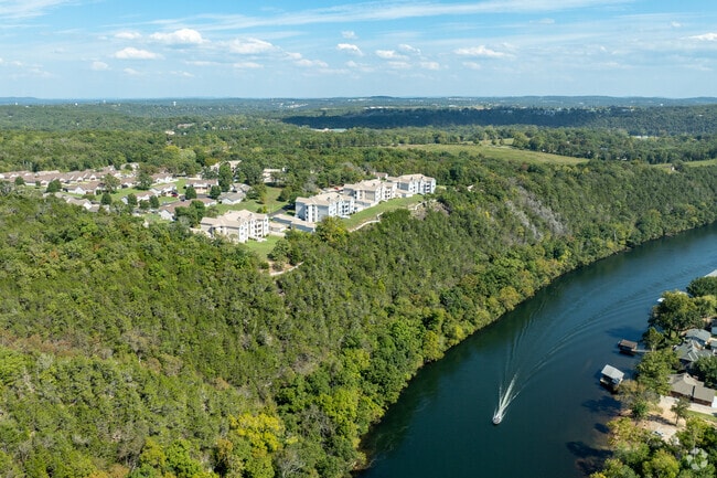 Condos overlooking the river in West Branson offer residents proximity to recreation on the water.