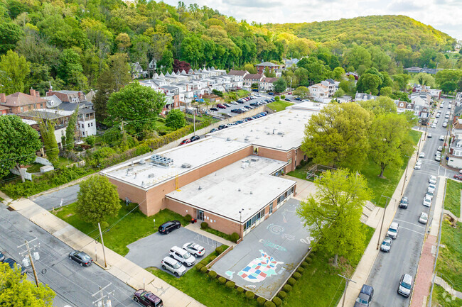 Aerial view of the 16th and Haak Elementary School.