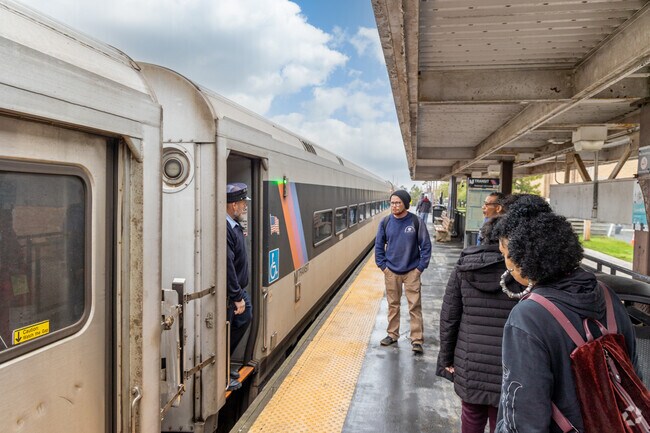 NJ transit trains run all day for easy access to points north and south of Asbury Park.