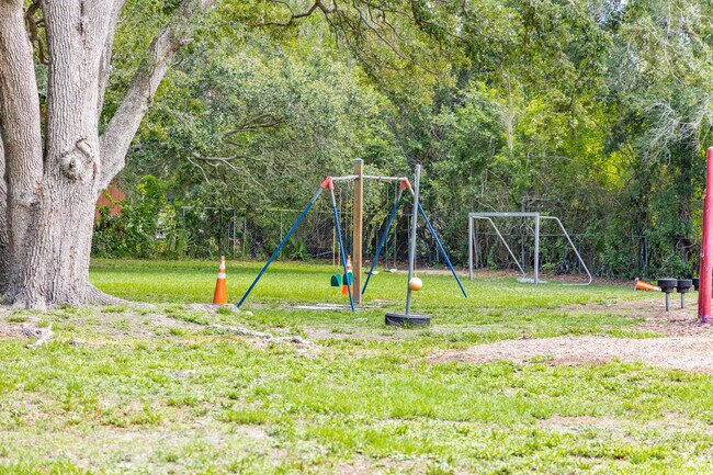 Spring Valley School has a variety of play equipment.