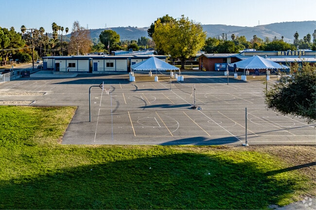 The basketball courts at Alvarado Intermediate School in Rowland Heights