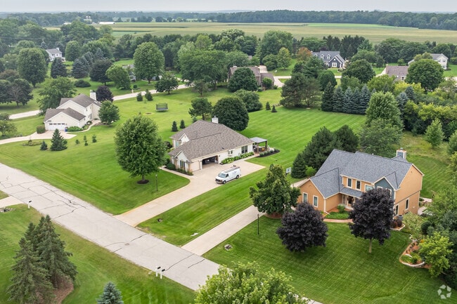 Homes in Nashotah have ample space between them.