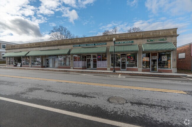 A strip of local stores on Main Street in Winchendon.