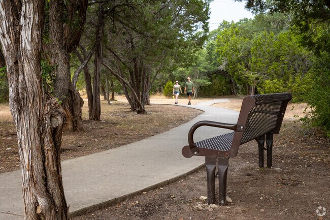 Enjoy a nice stroll down the trails of Veteran's Park near Schertz.