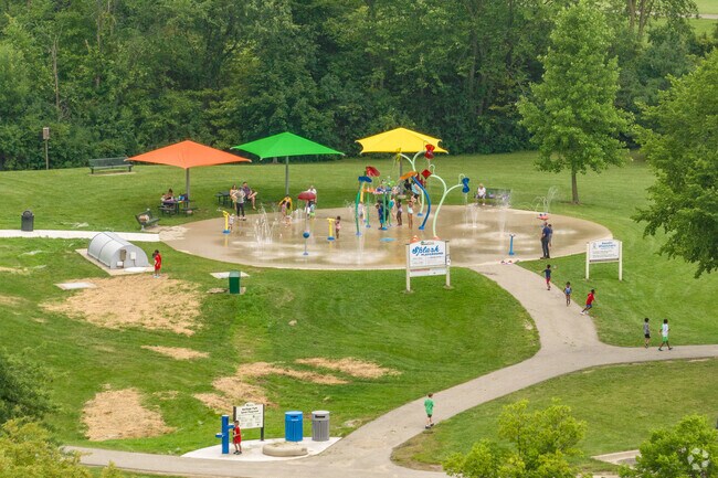 The Splash Playground at Heritage Park in Canton is a family fun place to cool off for the day.