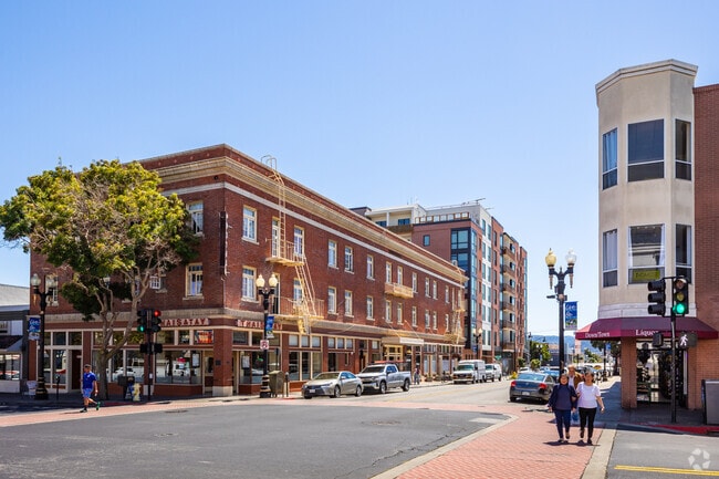 Historic buildings give Downtown South San Francisco a small-town vibe.
