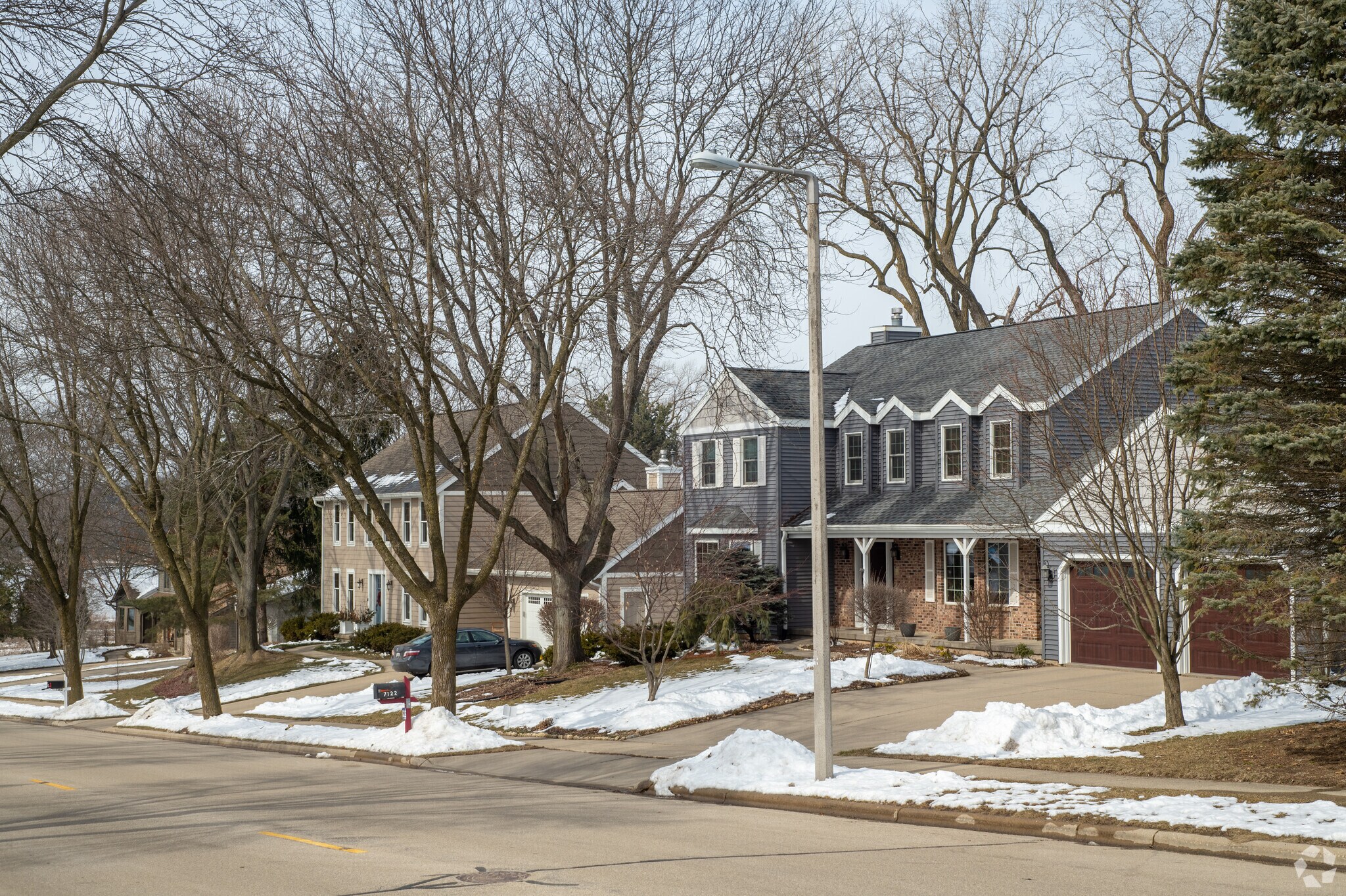 Cape Cod and Colonial-Style Houses can be found in the Fox Ridge area.