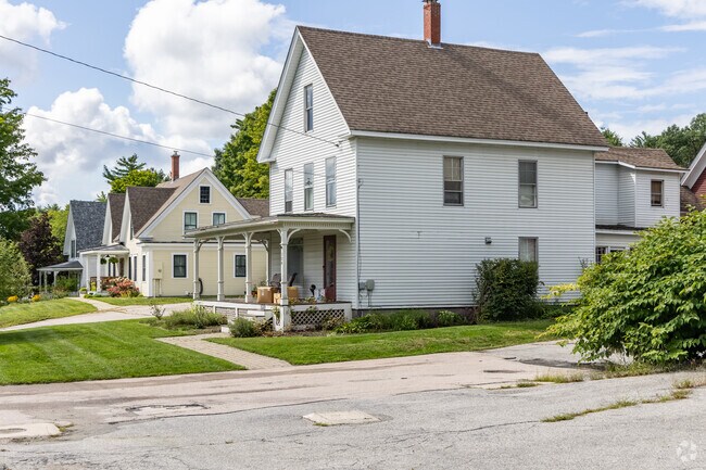 A row of homes offering a variety of home styles that can be found in the town of Bradford.