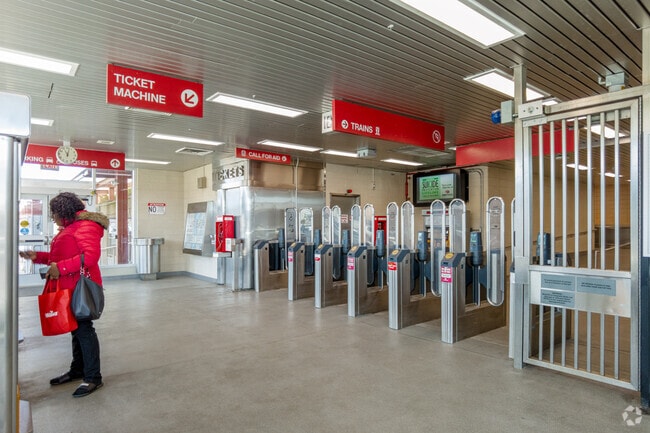 The Ferry Ave Patco is close by to take Morgan Village residents into the city.