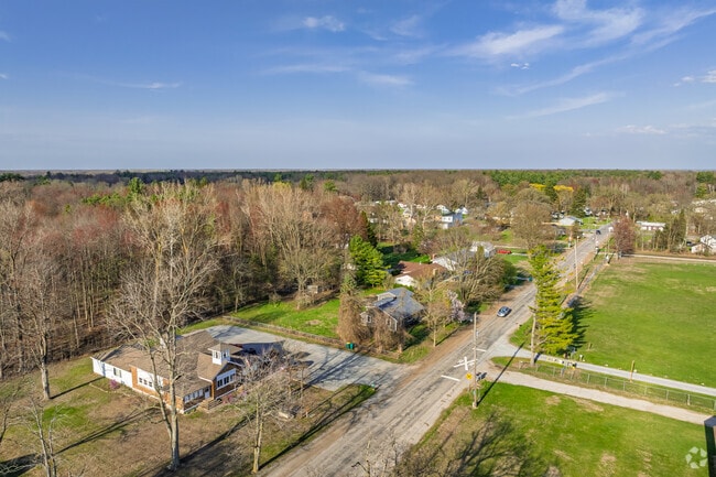 Burt Road passes Taymouth Township Park and the library leading into Burt.