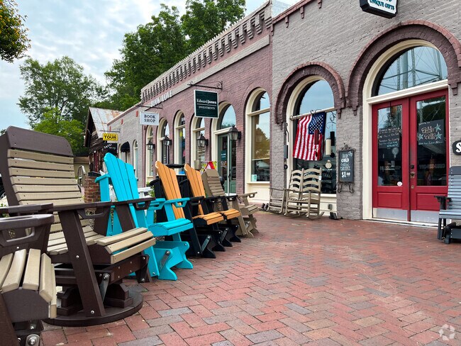 Take a stroll down Senoia downtown streets and try one of Table Talk's chairs.