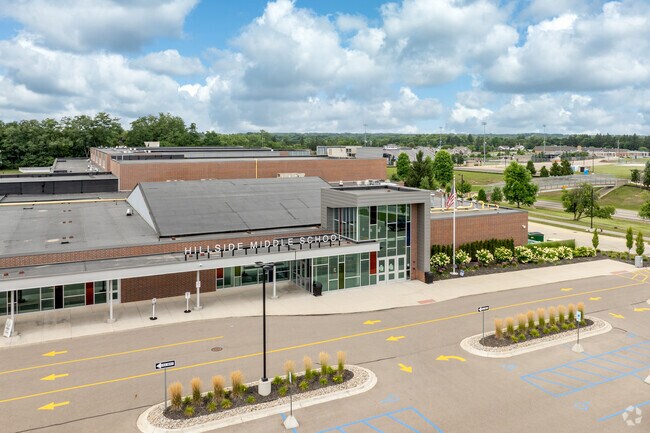 Hillside Middle School's main entrance.