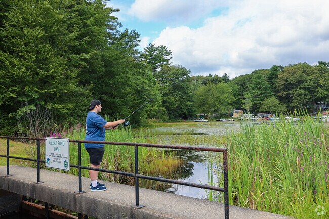 Just steps from Kensington, Great Pond offers an excellent spot for fishing and relaxation.