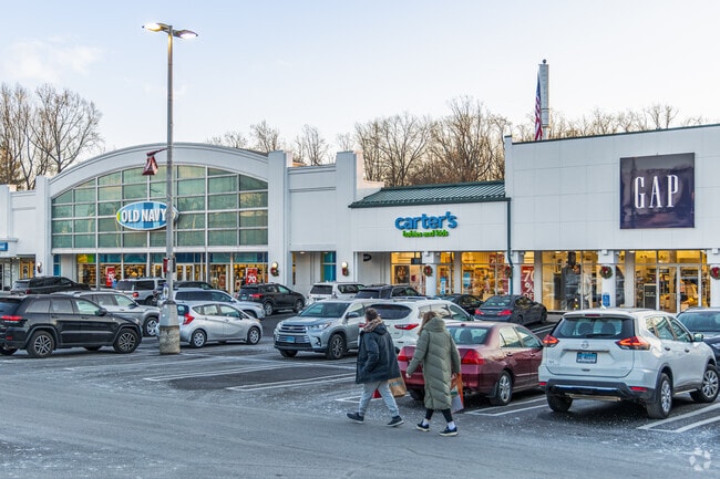 Find wardrobe essentials at the Gap and Old Navy near Lake Mohegan Hills.