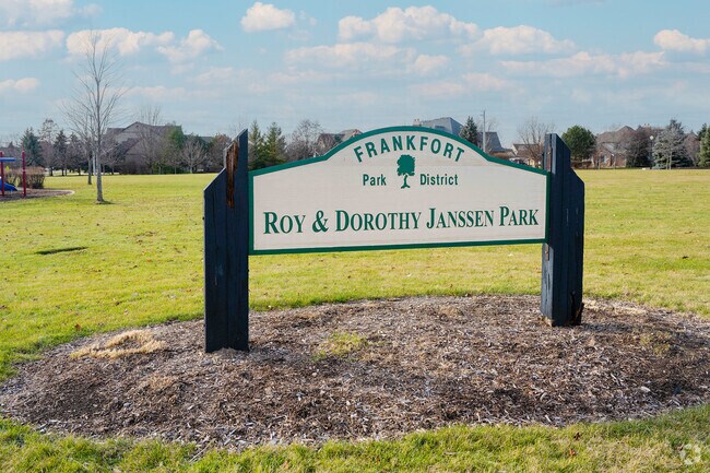 Kids can enjoy a nice playground at Roy and Dorothy Janssen Park.