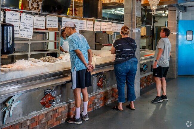 Residents who enjoy seafood can stop by Pier 8, one of Seabrook's several fish markets.