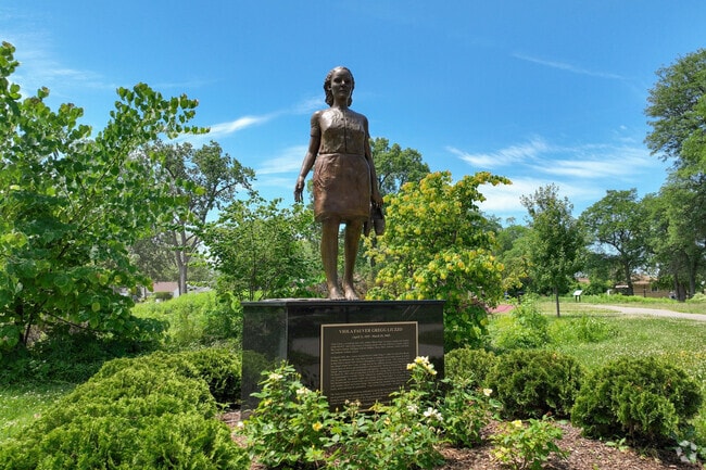 The bronze statue of Viola Liuzzo Playground.