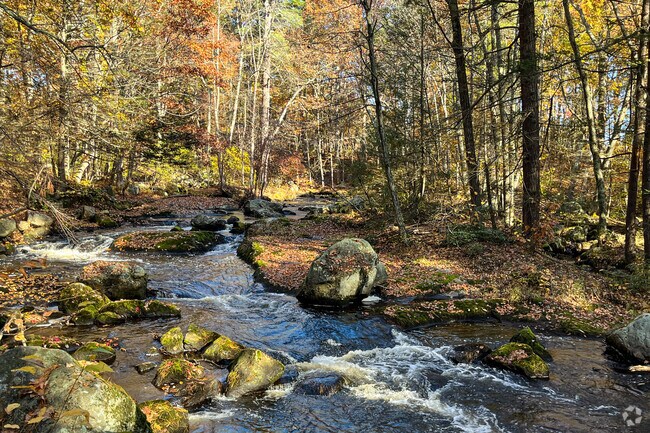 Wesserman Park, located in the Merrimack neighborhood, offers a stream to enjoy.