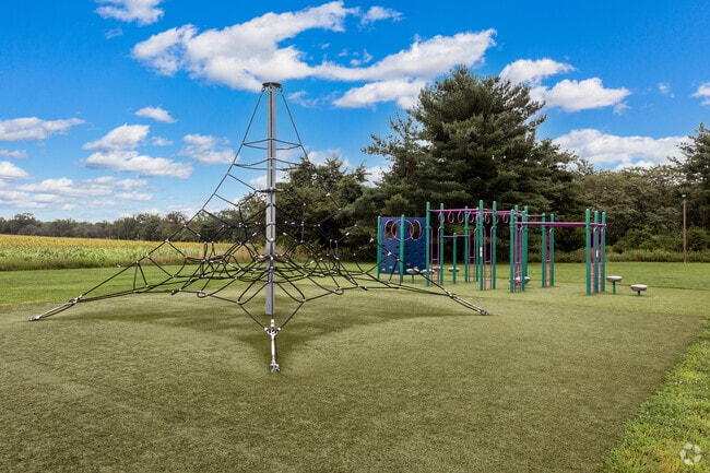 At Central Jersey Charter Prep School, the playground has climbing equipment.