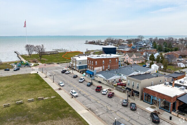 Downtown New Baltimore overlooks the north end of Lake St. Clair.