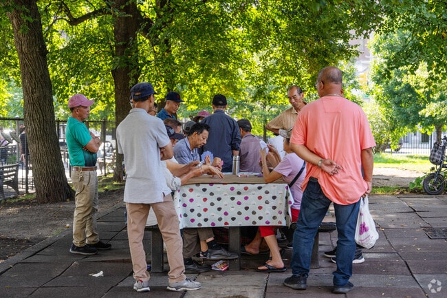Go players gather at Seth Low Playground in Bensonhurst.