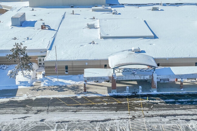 Here is the main entrance to Stoughton High School.