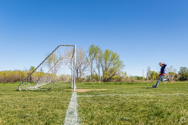 At the Stroh Ranch Soccer Fields, residents can enjoy fields accessed by the nearby trail.