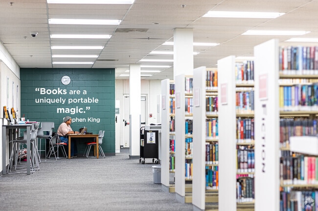 A few miles from Ridgefield, the Mid-Continent Public Library offers locals many books.