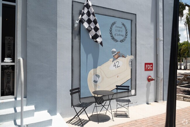 Downtown Sebring has many murals giving town flavor and atmosphere.