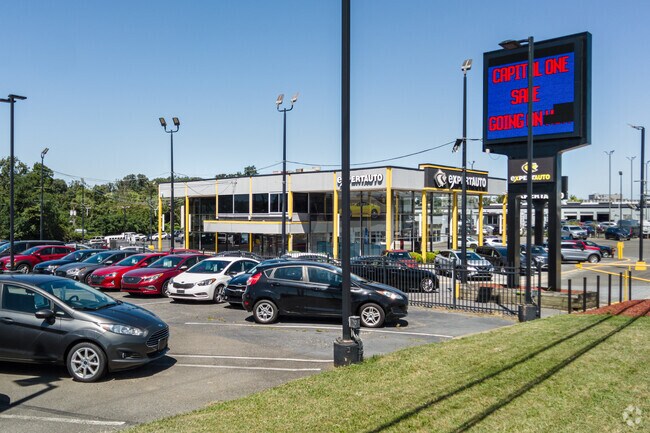 Car dealers abound along the long stretch of Saint Barnabas Road in Marlow Heights.