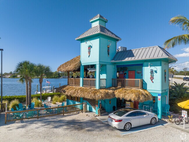 The Nokomis Sunset Hut is THE place to have a cocktail and enjoy the sunset over the water.