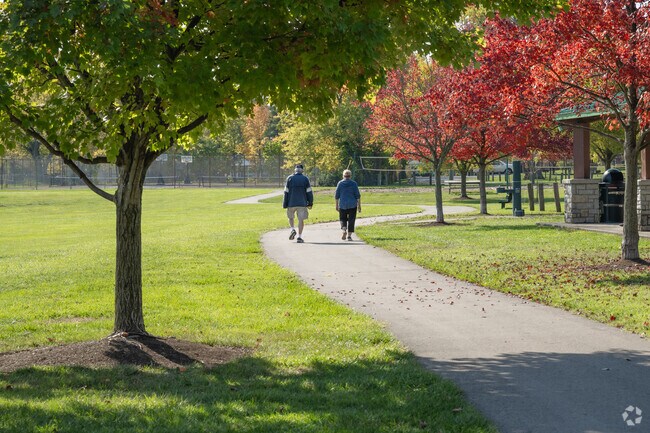 Pedestrians come for daily walks at Bechtold Park in Dillonvale.