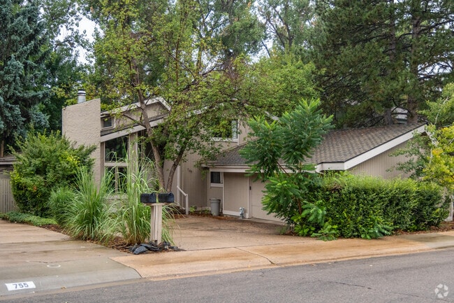 Large Warren Shores homes are hidden by landscaping.