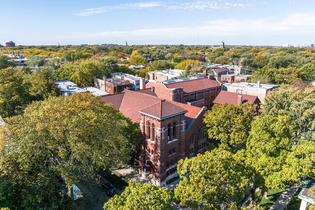 Chicago Friends School is adjacent and connected to Trinity Church.