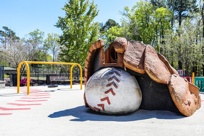 Wescott Park in Summerville has a fun baseball glove climbing activity on the playground.