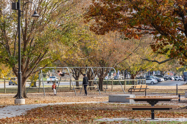 Helmerich Park has multiple playsets, swings and a splash pad open during summer months.