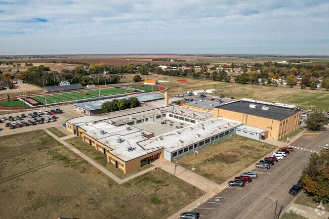 Larned Senior High School is located near the center of the city.