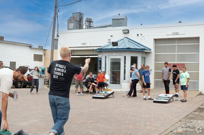 Compete in various challenges like the bean bag competition during events near Baihly Meadows.