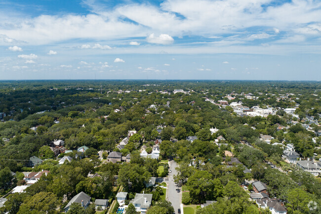 The residential streets of Ardsley Park-Chatham Crescent are shaded by large trees.