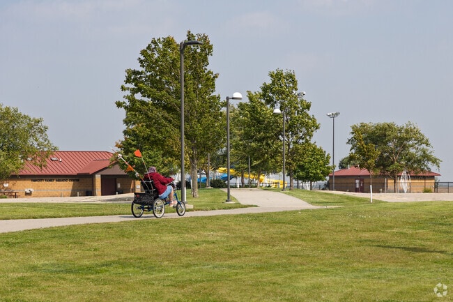 Nevada locals love to bike the winding trails through SCORE Park.