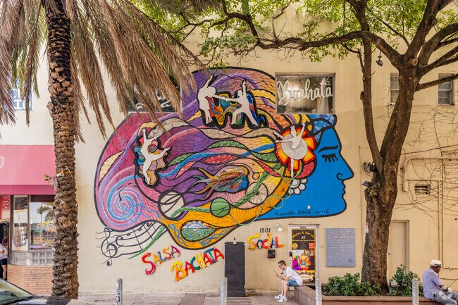 Enjoy fun events and dance classes at the Salsa & Art Studio in Little Havana.