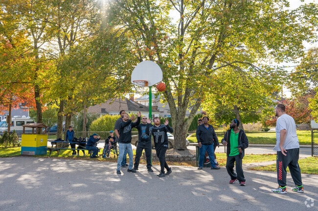 Residents can enjoy a basketball game at Turbesi Park in Blackstone.