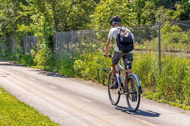 Commuters use Cedar Lake Trail to commute to downtown Minneapolis.