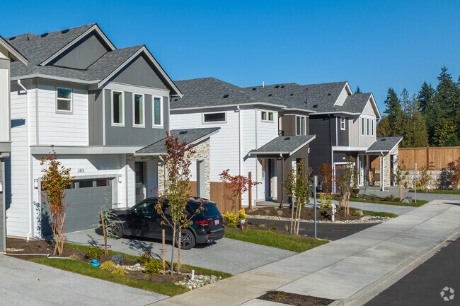 Modern design blends seamlessly with comfort in homes throughout Thrasher’s Corner-Red Hawk.