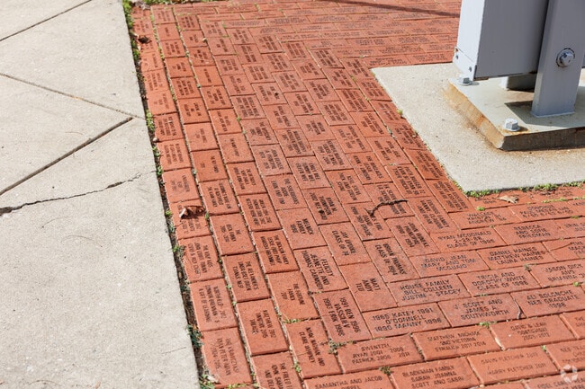 The PTA raised funds by selling personalized bricks to families.