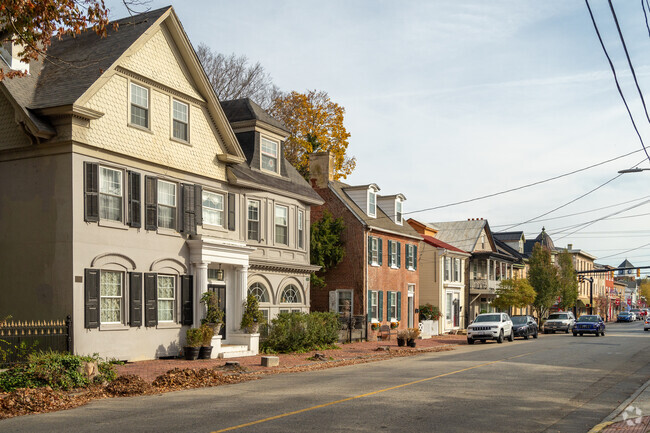 Smyrna's quant Main Street has older housing options like these colonial inspired homes.