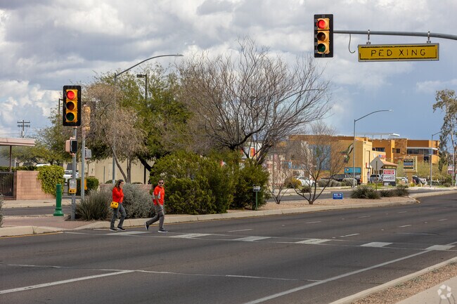 Crosswalks are easily accessible across the Palo Verde neighborhood.