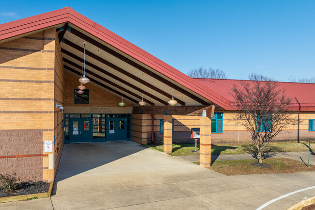 The entrance to Arthur Ashe Jr. Elementary School.