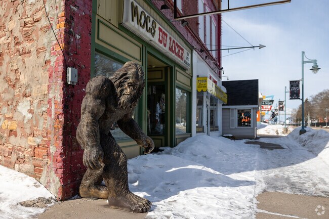 Watch out for Sasquatch as you shop the downtown stores of Sault Sainte Marie.
