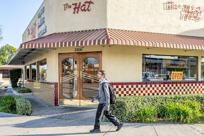 The Hat in Montebello is known for its popular pastrami burgers.